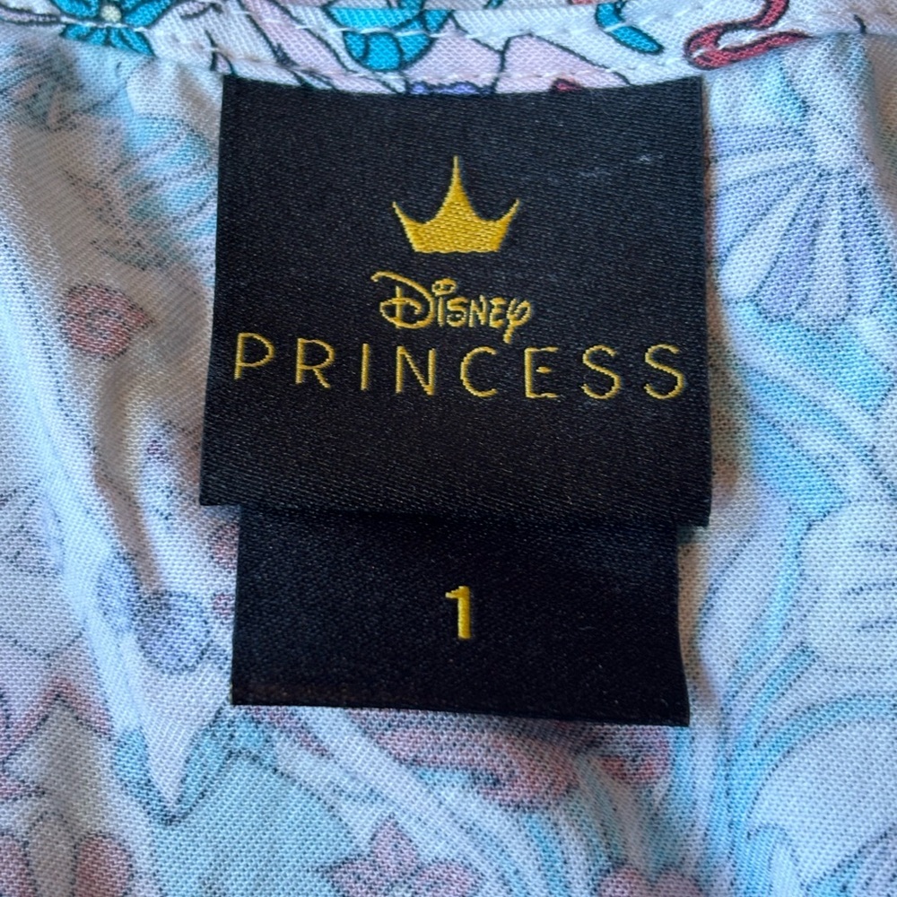 Disney Princess Ariel Little Mermaid Floral Tank Top Women’s Size 1 - Picture 3 of 8